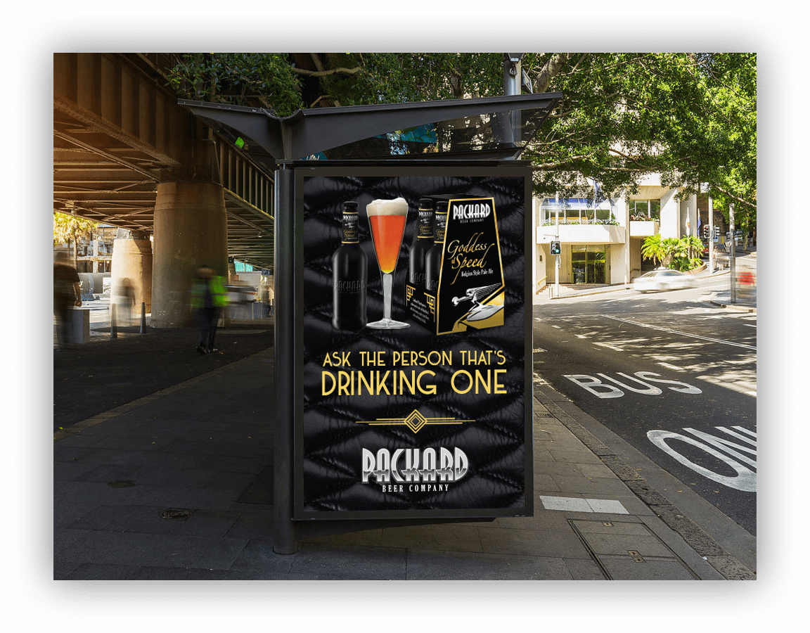 Packard Beer Company - outdoor Poster - bus stop advertising