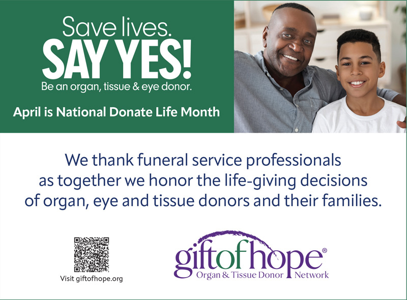 Gift Of Hope - National Donate Life Month Say Yes Campaign - print ad